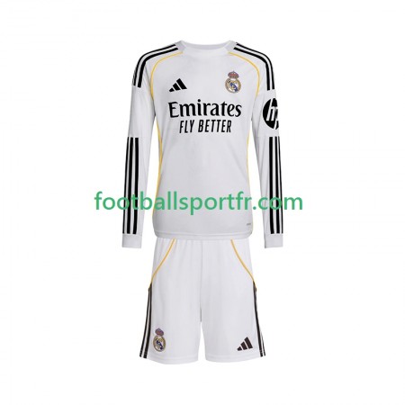 Tenue Real Madrid Enfant Domicile 2025-2026 Maillot de Foot ML